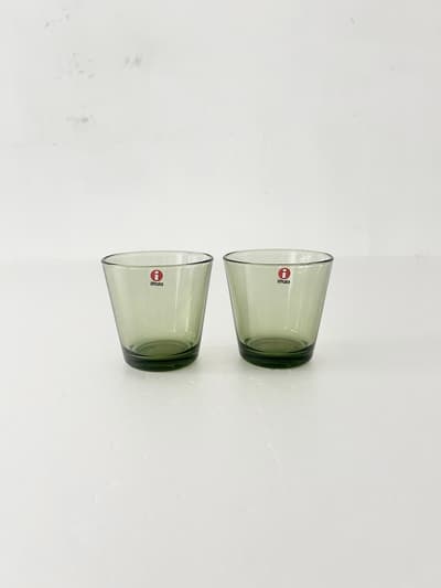 【北欧】iittala　カルティオ  Forest green　廃番色　ペアセット 画像1