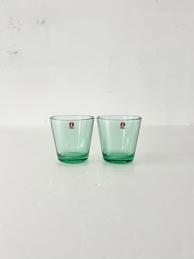 【北欧】iittala　カルティオ  light green　廃番色　ペアセット 画像1