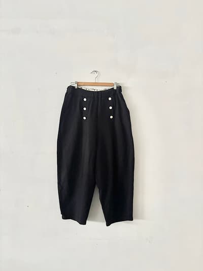  MAGALI　オーガニックコットンマリンパンツ　黒　 画像1