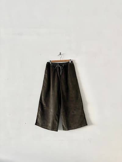 【未使用】ARMEN　コーデュロイ　イージーワイドパンツ　サイズ1　グレーブラウン　 画像1