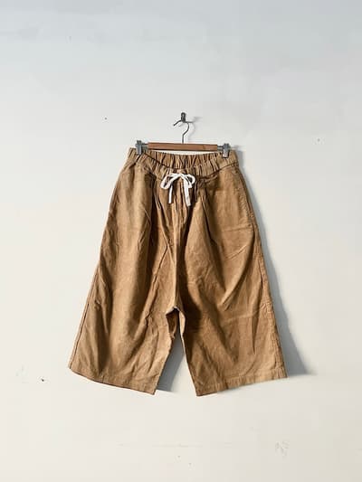 【未使用】Gauze#　コットンコーデュロイルーミーパンツ　BEIGE　G291 画像1