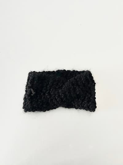 MUHLBAUER. 　ウールターバン　ヘアーバンド　黒　H.P.FRANCE 画像1