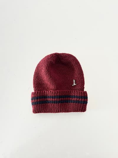 【美品】MUHLBAUER. 　ニット帽　ワインレッド　H.P.FRANCE 画像1