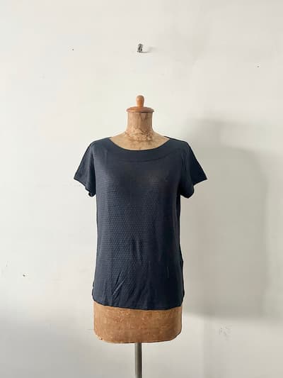A.P.C　レーヨン　毛　半袖ニットソー　サイズXS 画像1