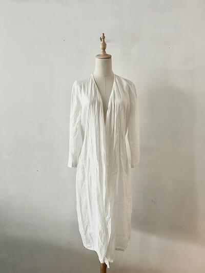 evam eva リネン カシュクール ローブ 画像8