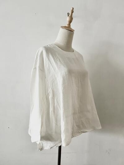 【未使用】Gauze# リネン プルオーバー 画像5
