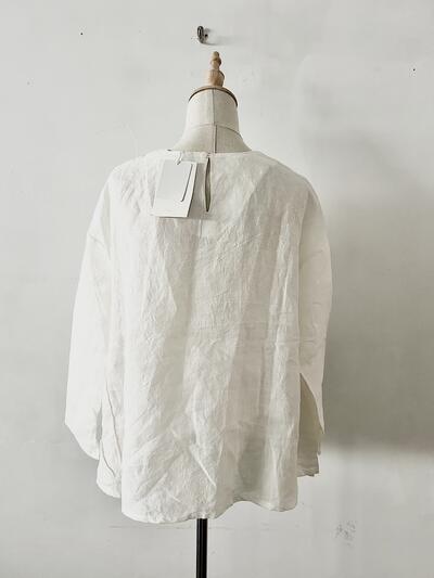 【未使用】Gauze# リネン プルオーバー 画像9