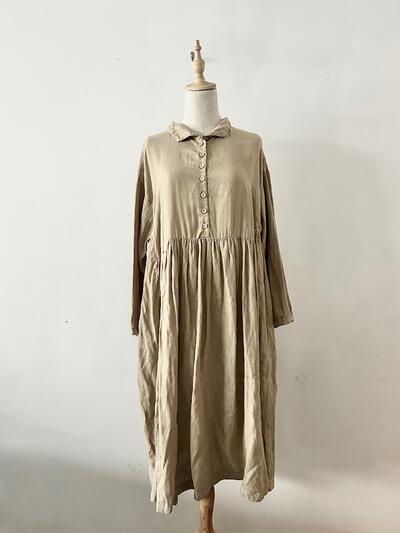 nest Robe リネン 2way スタンドカラー ワンピース 画像2