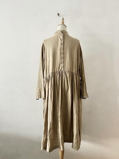 nest Robe リネン 2way スタンドカラー ワンピース 画像4