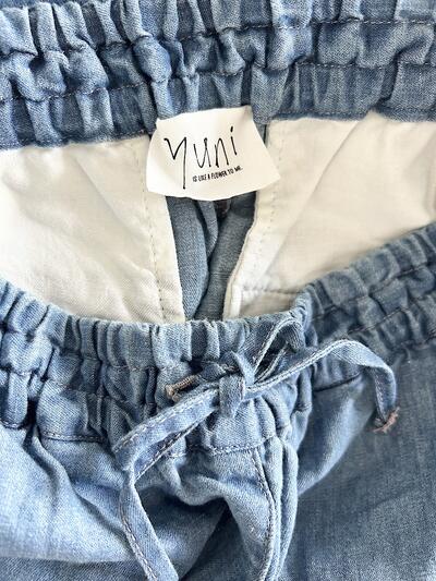 【未使用】yuni コットンリネン ワイドデニムパンツ 画像8