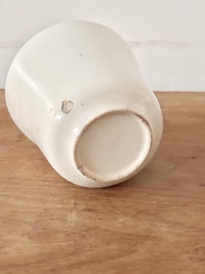 フランスアンティーク 白磁のカフェオレカップ  10cm 大サイズ 画像7