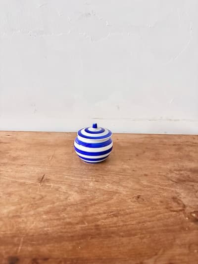 【美品】amabro（アマブロ）/ KOMA 蓋付き 藍壺（Blue） 画像1