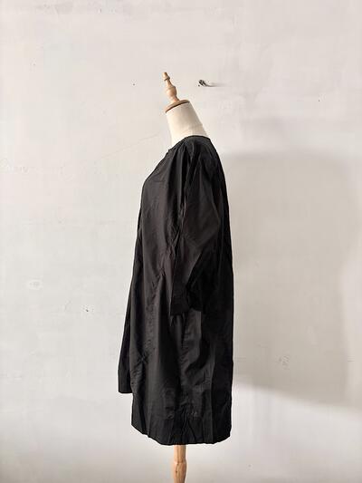 【未使用】Gasa* ガサ コットン ピンタックワンピース ブラック 日本製 Fサイズ 画像5