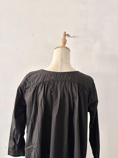【未使用】Gasa* ガサ コットン ピンタックワンピース ブラック 日本製 Fサイズ 画像7