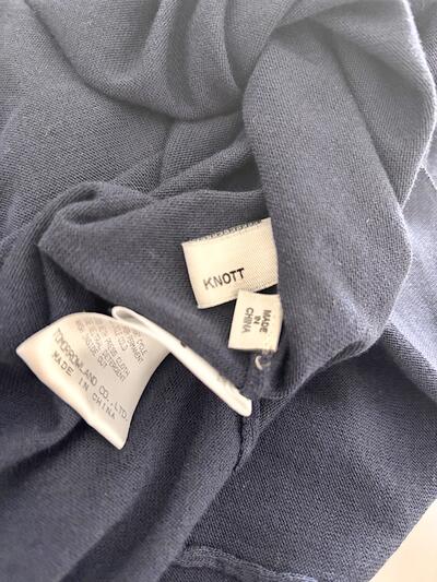 【美品】KNOTT ノット シルクコットン チュニックワンピース ネイビー サイズ1 画像7