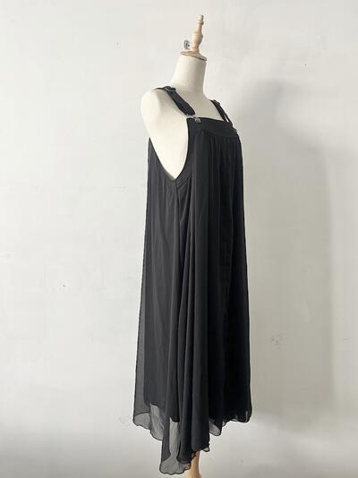 【美品】LASUD  レースアップ デザイン ジャンパースカート 画像3