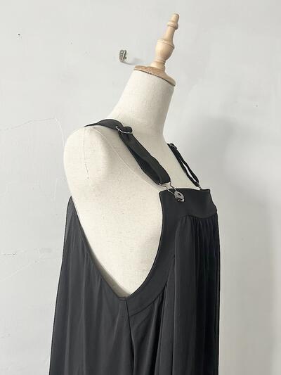 【美品】LASUD  レースアップ デザイン ジャンパースカート 画像4