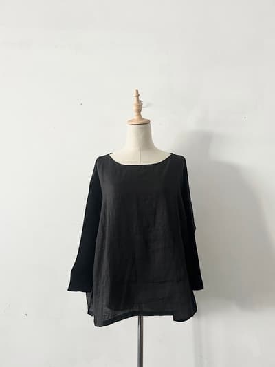 【美品】Veritecoeur リネン プルオーバー ブラウス 画像1