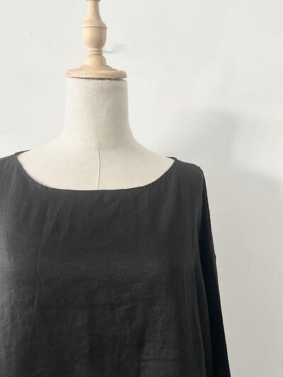 【美品】Veritecoeur リネン プルオーバー ブラウス 画像3
