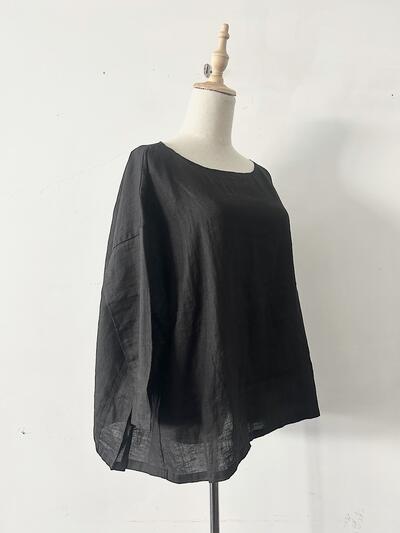 【美品】Veritecoeur リネン プルオーバー ブラウス 画像4