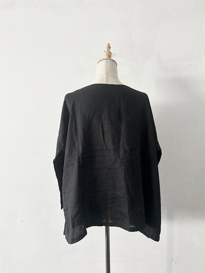 【美品】Veritecoeur リネン プルオーバー ブラウス 画像6