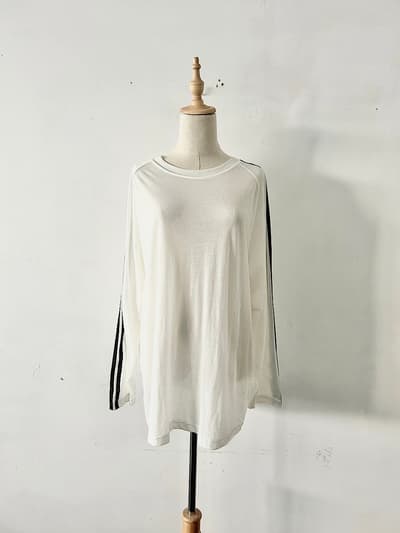 【美品】JEANASIS ライン ロングスリーブ Tシャツ 画像1