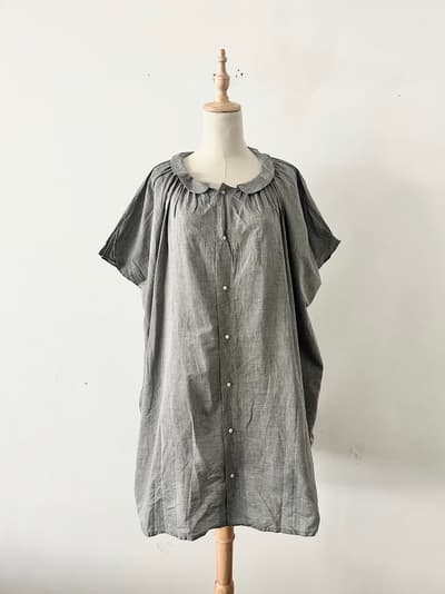 【美品】Veritecoeur ギャザーシャツワンピース VCAC-002 画像1