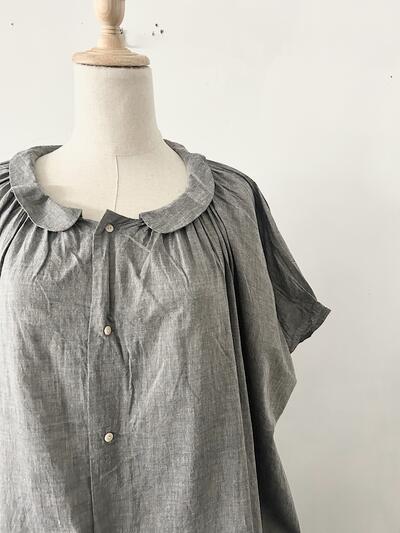 【美品】Veritecoeur ギャザーシャツワンピース VCAC-002 画像2