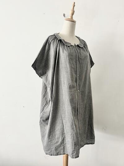【美品】Veritecoeur ギャザーシャツワンピース VCAC-002 画像3