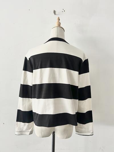 【美品】PLAIN PEOPLE   ボーダー カーディガン 画像5