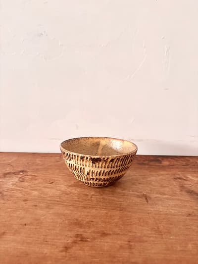 【作家】田鶴濱守人 刷毛目 茶碗 / ボウル（口径14.5cm） 画像1