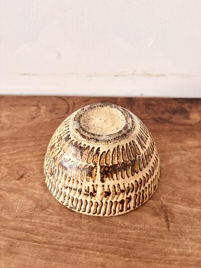 【作家】田鶴濱守人 刷毛目 茶碗 / ボウル（口径14.5cm） 画像6