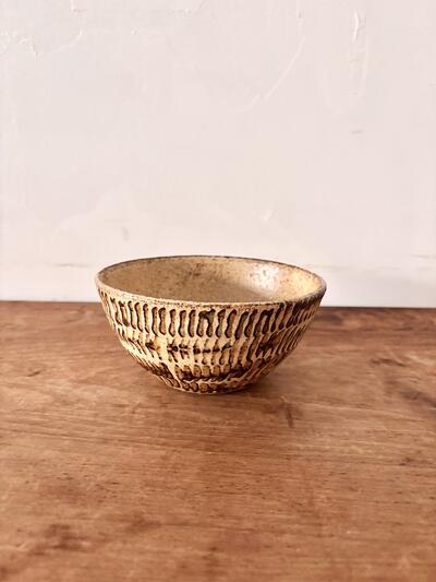 【作家】田鶴濱守人 刷毛目 茶碗 / ボウル（口径14.5cm） 画像7