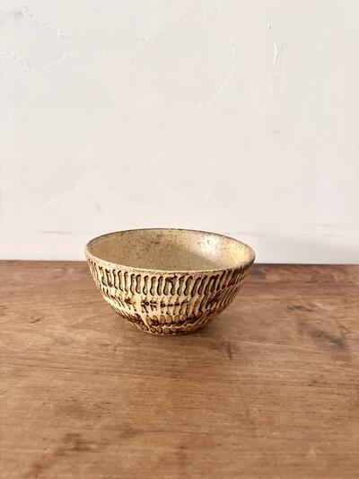 【作家】田鶴濱守人 刷毛目 茶碗 / ボウル（口径14.5cm） 画像8