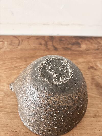 【美品】鶴見宗次 作 黒釉 片口 鉢 大鉢 画像6