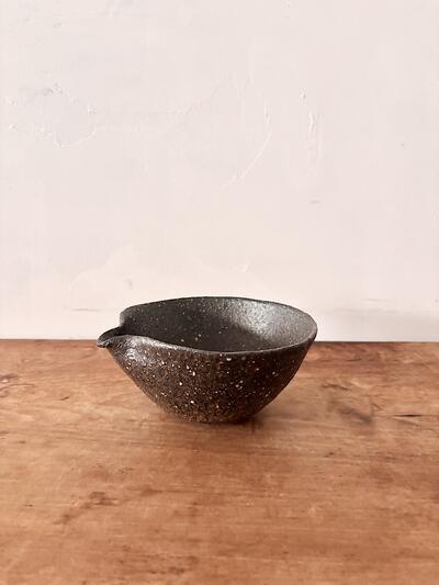 【美品】鶴見宗次 作 黒釉 片口 鉢 大鉢 画像7