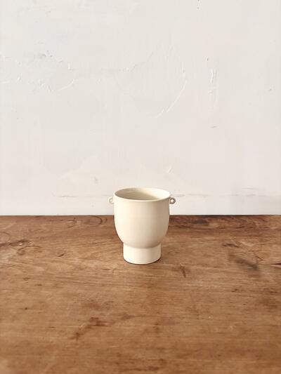 【美品】秀野真希さん 耳杯（カップ） 白磁 美品　 画像7