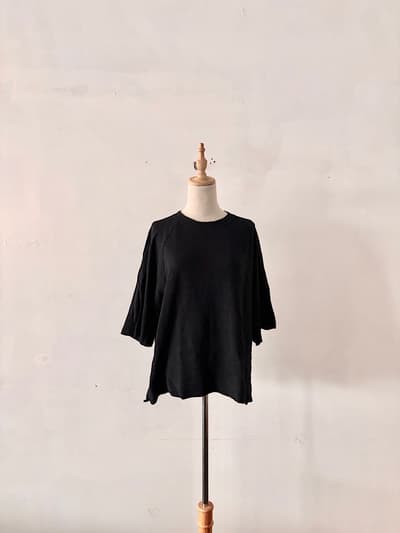 【美品】harmonie  裏毛 ラグランスリーブ ワイドプルオーバー 画像1