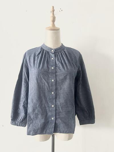 【美品】FANEUIL バンドカラーシャツ 画像2