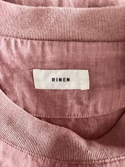 【美品】RINEN リネン100% 5分袖 プルオーバー カットソー 画像7