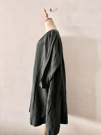 【未使用】定価約6万円　GASA ガサ リネン100% ギャザーワンピース 画像5