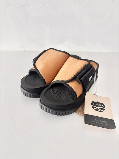 【未使用】SHAKA シャカ X-PACKER COWHAIR 厚底スライドサンダル ハラコ ベージュ 画像5