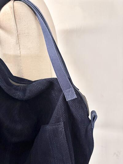 【美品】BLUE BLUE JAPAN 刺し子 ニュース2wayバッグ インディゴ 聖林公司 画像3
