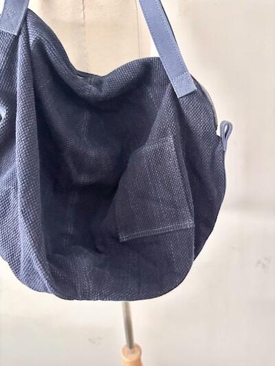 【美品】BLUE BLUE JAPAN 刺し子 ニュース2wayバッグ インディゴ 聖林公司 画像4