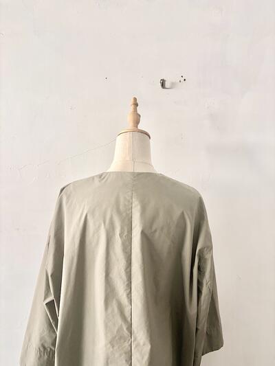 LE GLAZIK ルグラジック ノーカラーコート モスグリーン 36 画像6