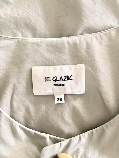 LE GLAZIK ルグラジック ノーカラーコート モスグリーン 36 画像7