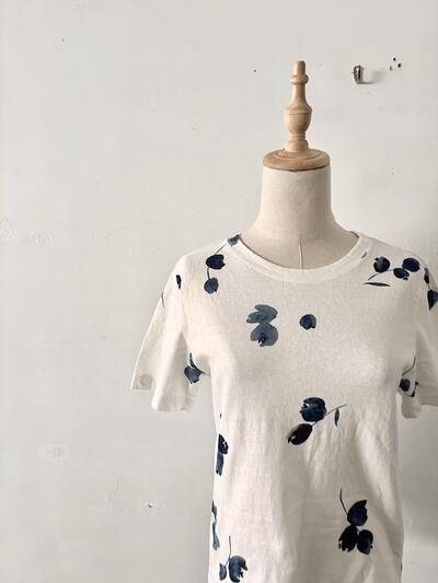 パラスパレス Pal'las Palace コットン 花柄 Tシャツ サイズ2 ホワイト 画像2