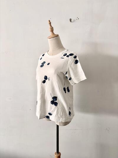 パラスパレス Pal'las Palace コットン 花柄 Tシャツ サイズ2 ホワイト 画像4