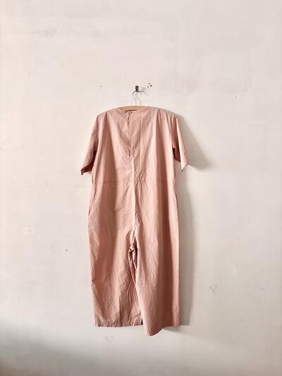 【美品】CHECK&STRIPE THE HANDWORKS カシュクール オールインワン 綿100% 画像3