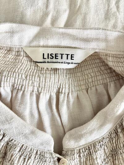 【美品】LISETTE リゼッタ スモッキング刺繍 リネンワンピース アイボリー　デボラ　 画像9